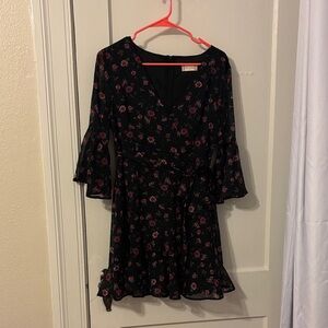 Altar'd State Black and Pink Floral Dress